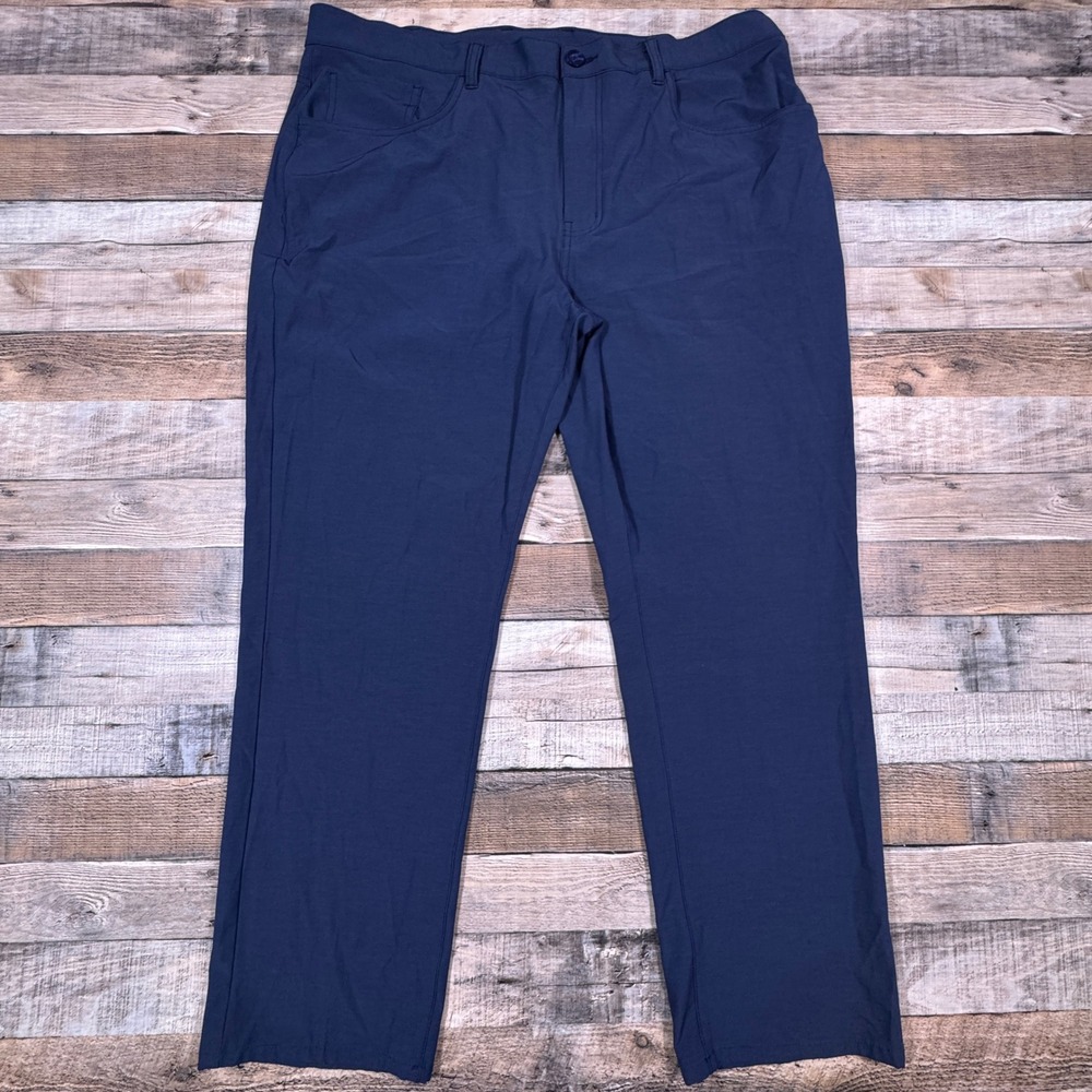 PGA Tour Mens Golf Pants Navy Blue 40x30 Stretch Performance Five Pocket